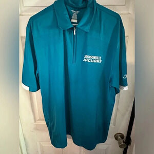 Jacksonville Jaguars Mens Polo Shirt LargeBlue Nike Drifit Training On Field NFL